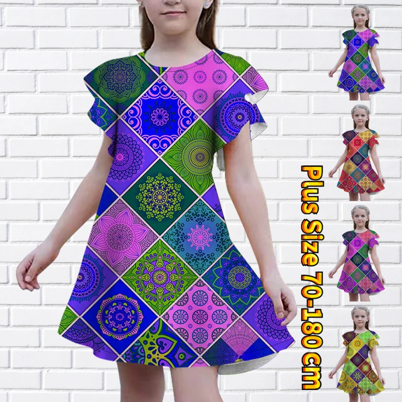 2023 Summer 3D Print Short Sleeve Skirt Little Girls Round Neck Dress Everyday Fashion Casual Loose Size Knee-length Skirt
2023 Summer 3D Print Short Sleeve Skirt Little Girls Round Neck Dress Everyday Fashion Casual Loose Size Knee-length Skirt