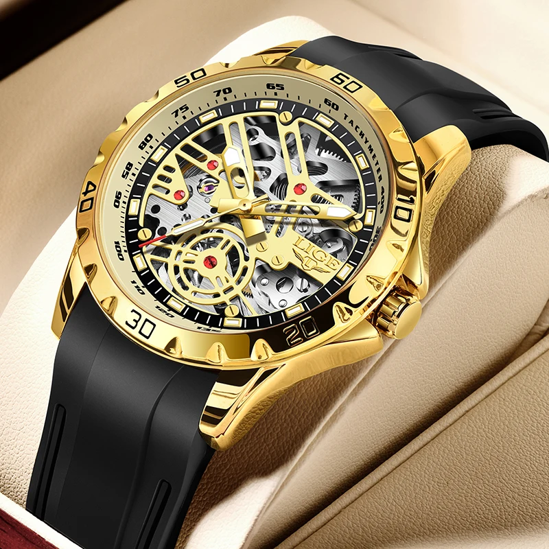 

Relogio Masculino LIGE Mens Watches Top Brand Luxury Automatic Mechanical Watch Men Full Steel Business Waterproof Sport Watches