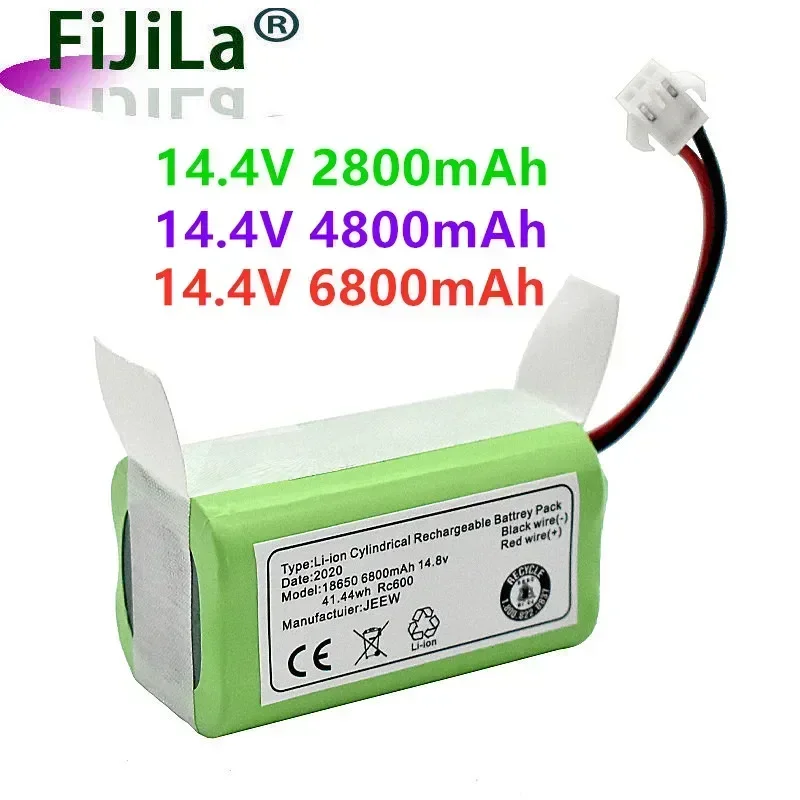 

100% New Li-ion Battery 14.4V 6800mAh For Conga Excellence 990 Ecovacs Deebot N79 N79S DN622, Eufy Robovac 11 11S 12 15C 15S 35C