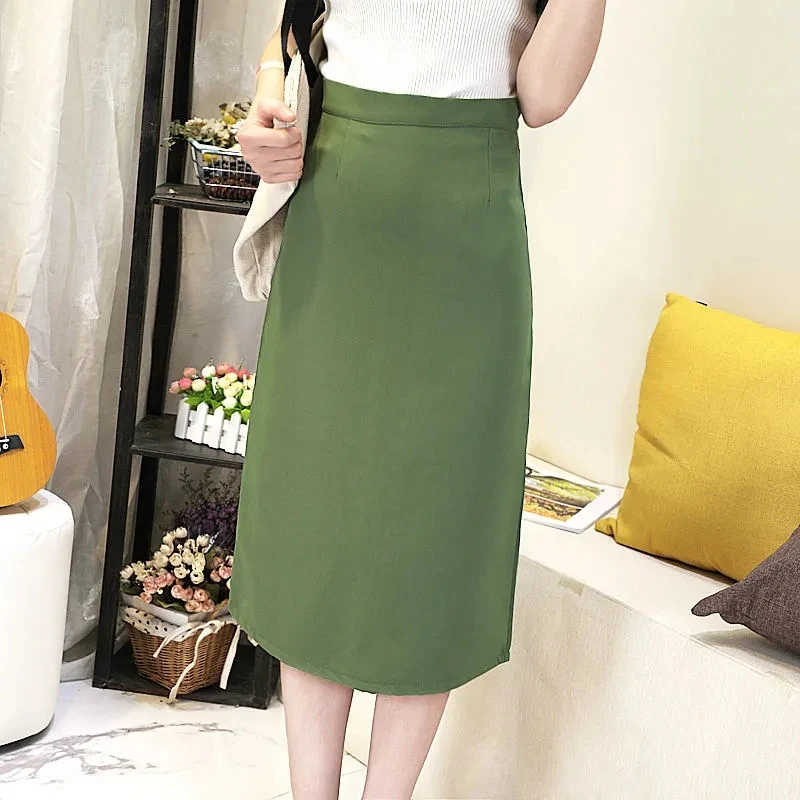 High Waist A-Line Mid-Length Skirt Women Clothes Spring Summer 2022 New Slim Black White Office Lady Skirts Female Faldas Largas
High Waist A-Line Mid-Length Skirt Women Clothes Spring Summer 2022 New Slim Black White Office Lady Skirts Female Faldas Largas