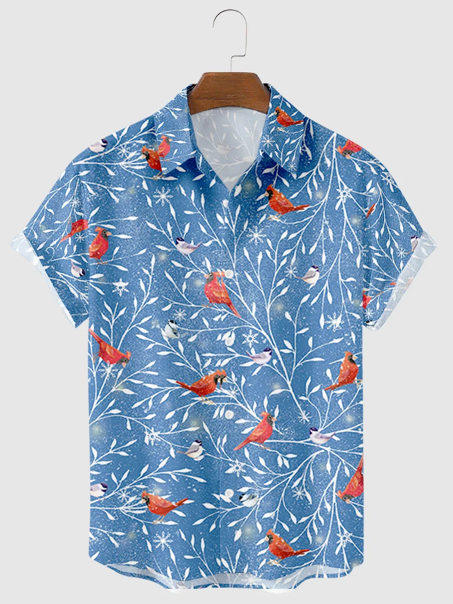 Новинка креативная летняя Свободная рубашка с принтом птиц и короткими рукавами в полоску с принтом летних перерывов Мужская рубашка с короткими рукавами
Новинка креативная летняя Свободная рубашка с принтом птиц и короткими рукавами в полоску с принтом летних перерывов Мужская рубашка с короткими рукавами