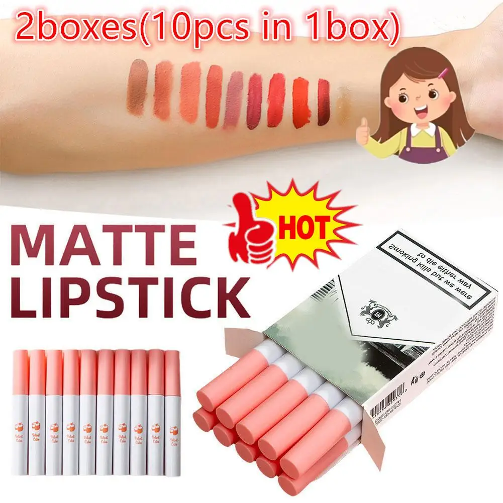 

20pcs Matte Non-Stick Cup Lip Gloss Velvet Lip Glaze Set Lasting Waterproof Liquid Lipstick Natural Makeup Lip Tint Cosmetic