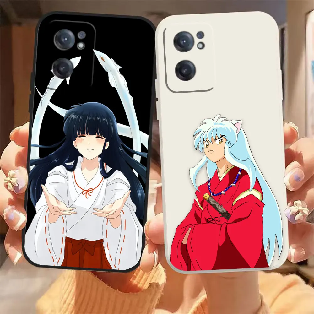 

InuYasha Kikyo inuyasha Phone Case For Oneplus 6T 7T 9 9R 8 8T 7 7T 5 5T 6 ACE 2V NORD 2 3 Pro Colour Liquid Case Funda Shell