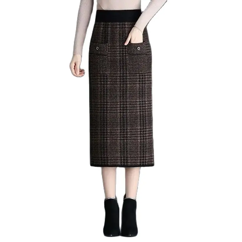 2024 New Spring Autumn Knitted Skirt Wrapped Hip Skirts Women's Clothing Winter Retro Elastic High Waist Split One Step Skirt 49
2024 New Spring Autumn Knitted Skirt Wrapped Hip Skirts Women's Clothing Winter Retro Elastic High Waist Split One Step Skirt 49