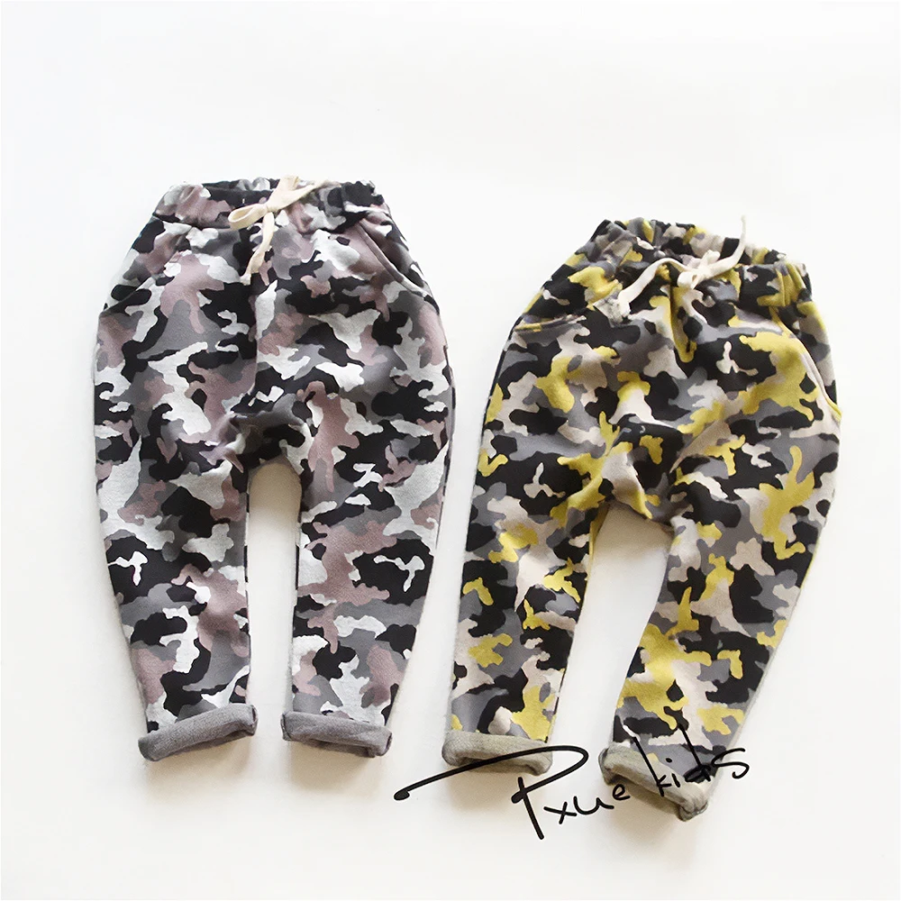 

0-3y Spring autumn Fashion Children's Clothing Kids Baby Boy Gilrs Camouflage Long PP Harem Pants Kids Sport Camo Cargo Trousers