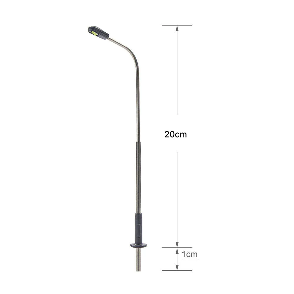 10Pcs Model Railway Warm White Lamp Post Street Light Single Head H0 TT Single Headlight 1:50 Perfect For Rail & Building Layout
10Pcs Model Railway Warm White Lamp Post Street Light Single Head H0 TT Single Headlight 1:50 Perfect For Rail & Building Layout