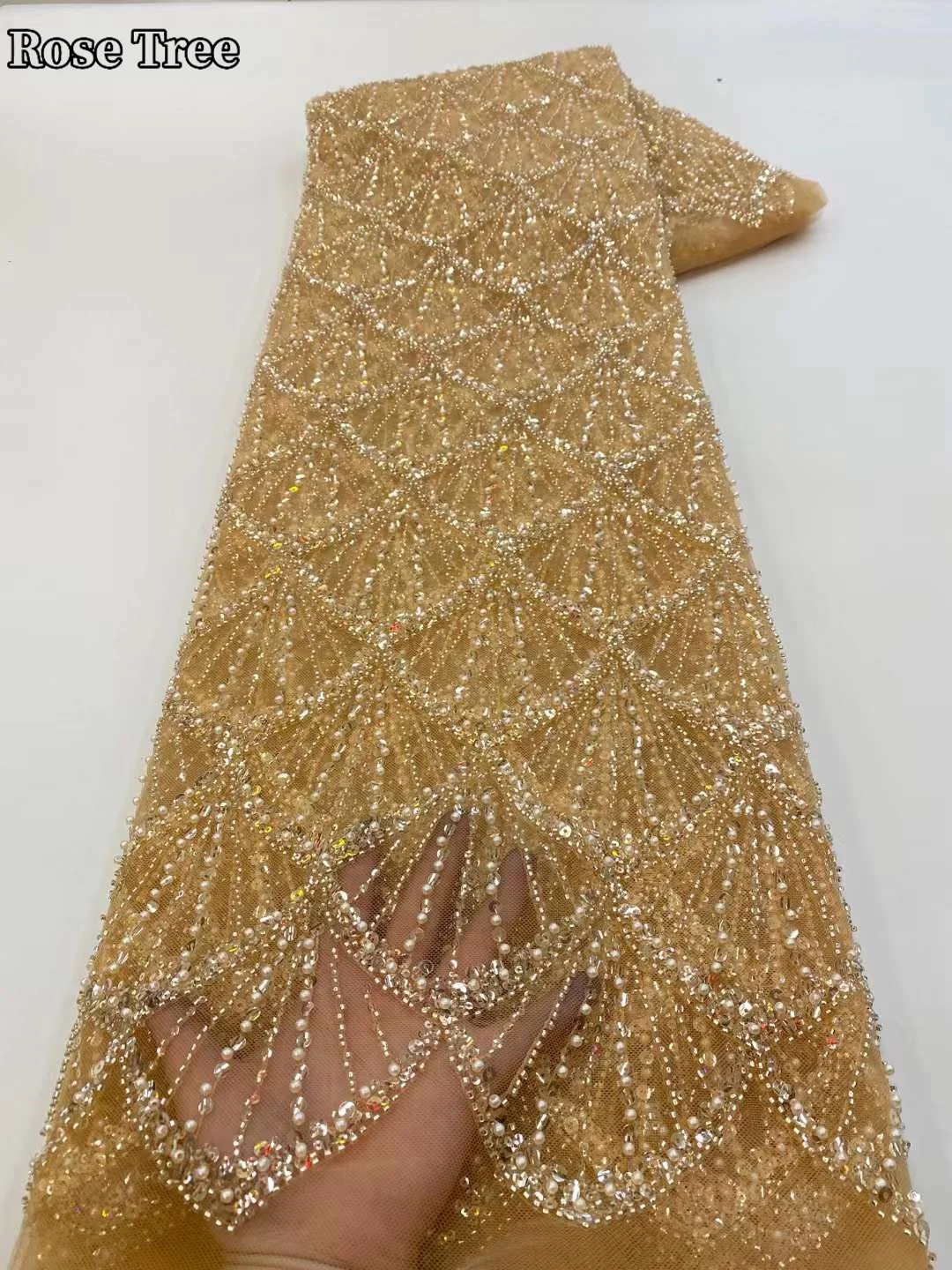 2024 Luxury High Quality Embroidery French Lace Fabric African Sequins Beaded Tulle Lace Fabric For Wedding Dress Sewing
2024 Luxury High Quality Embroidery French Lace Fabric African Sequins Beaded Tulle Lace Fabric For Wedding Dress Sewing