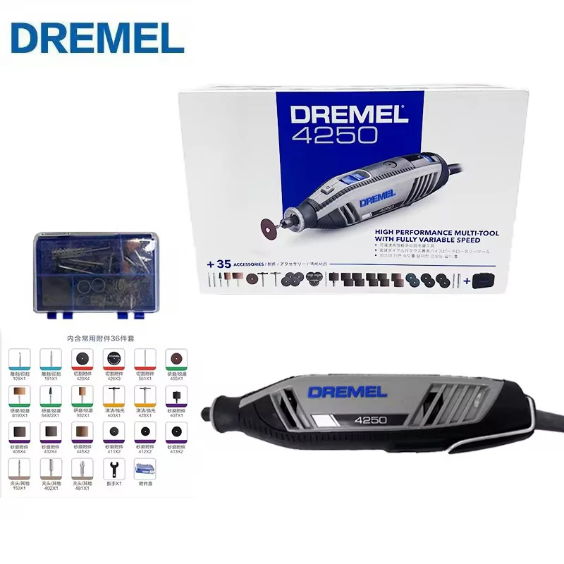 Dremel 4250/N35 Electric Grinder High-performance Home DIY Angle Grinder for Engraving and Carving Grinding Cutting Sanding
Dremel 4250/N35 Electric Grinder High-performance Home DIY Angle Grinder for Engraving and Carving Grinding Cutting Sanding