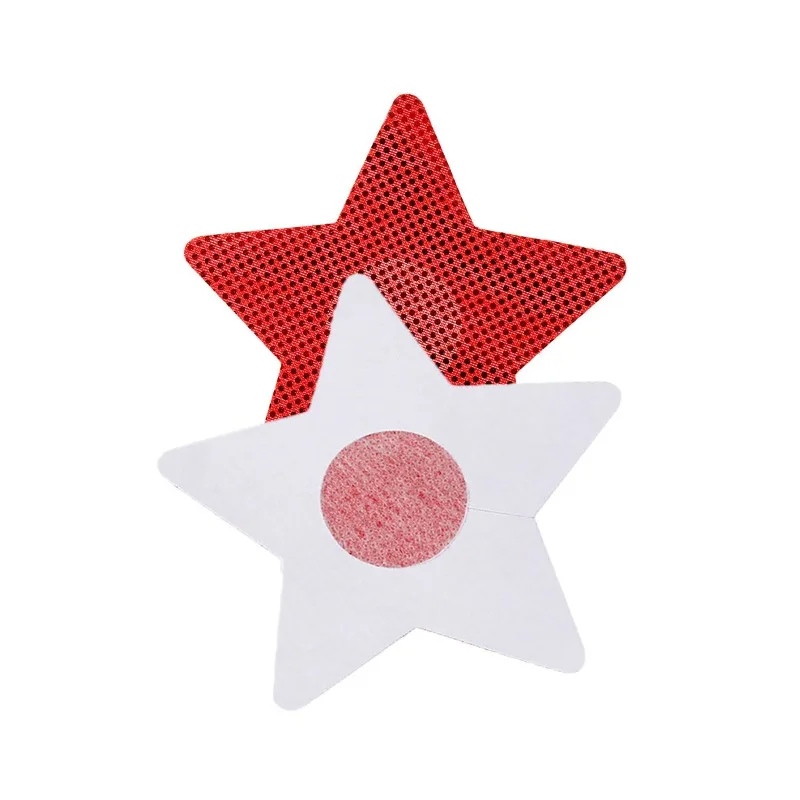 

Female Couple Transpneumothorax Paste Five-pointed Star Red Stage Parade Wear Clothing Accessories Nipple Patch