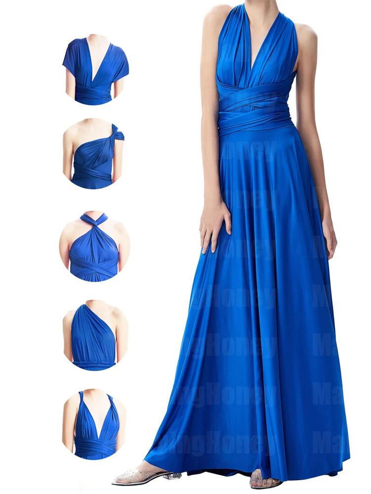 

Multiway Prom Dress with Bandeau Infinity Convertible Bridesmaid Dresses Wedding Guest Women Sexy Long Party Evening Gown