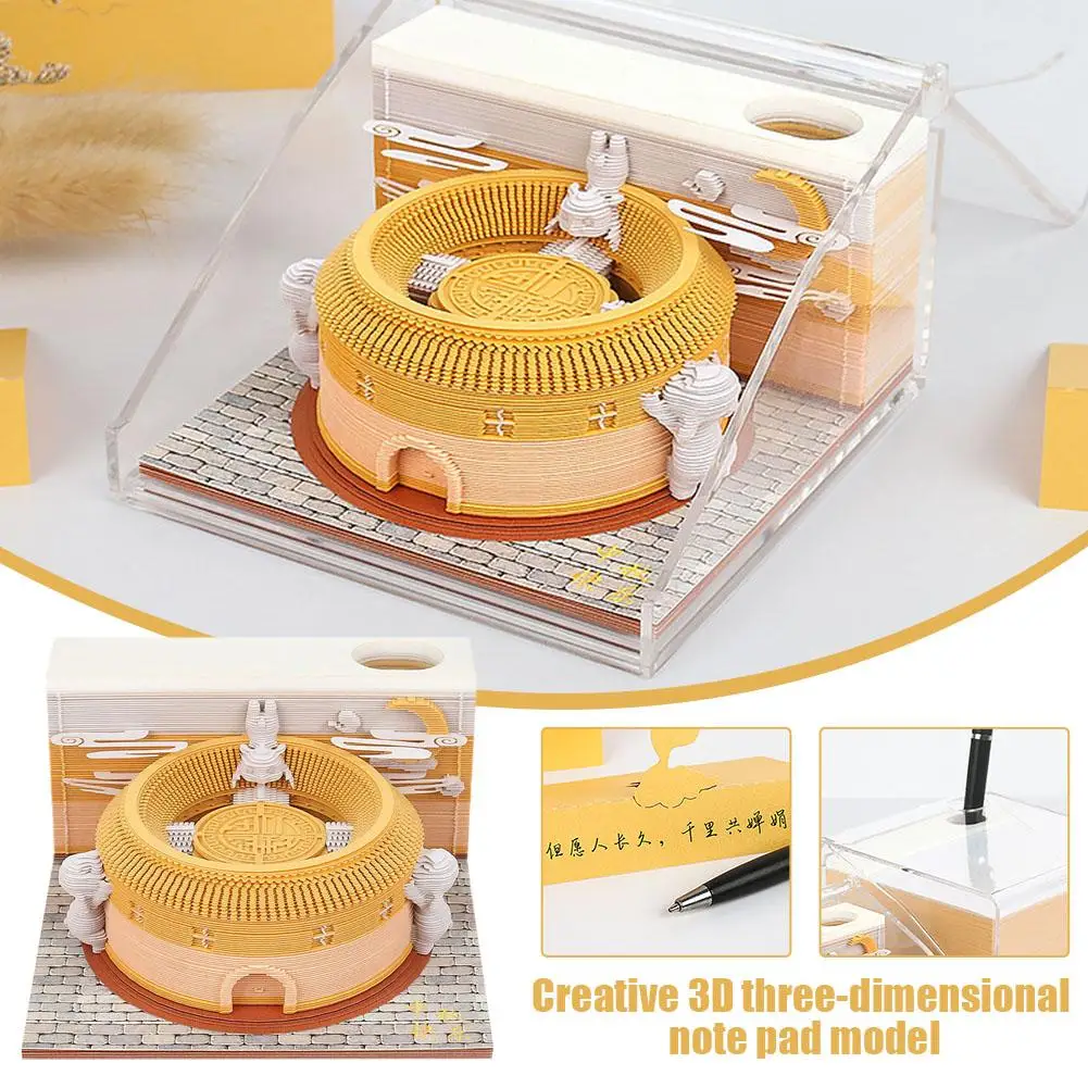 Creative Gifts For Mid-Autumn Festival 3D Three-dimensional Note Paper Precious Souvenirs With Small Ornaments Customized T9I5
Creative Gifts For Mid-Autumn Festival 3D Three-dimensional Note Paper Precious Souvenirs With Small Ornaments Customized T9I5