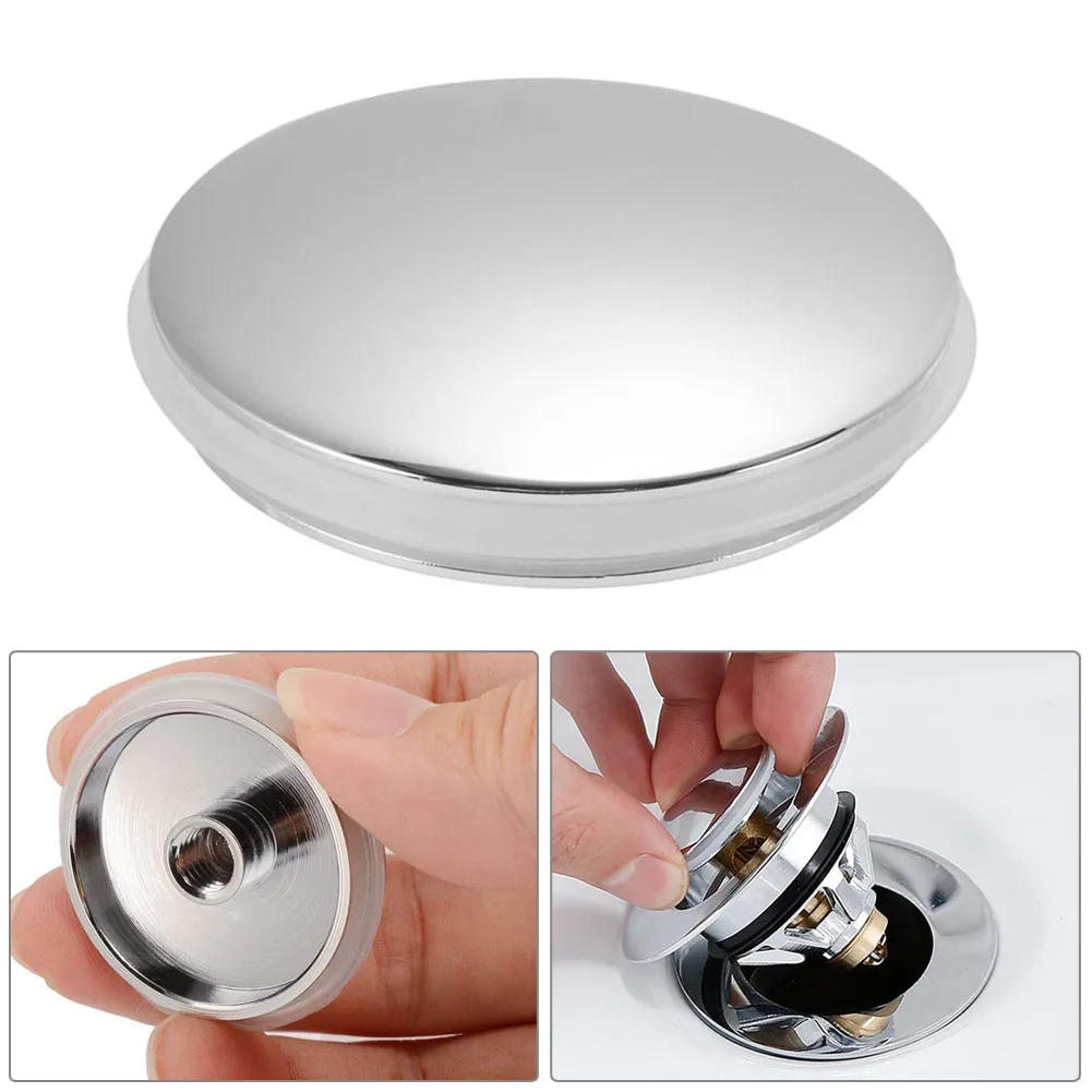 

38mm Sink Basins Replacement Waste Plugs Sink Plugs Cap Easy Pop-Up Click Clack Chrome For Most Bathroom Basin Sink