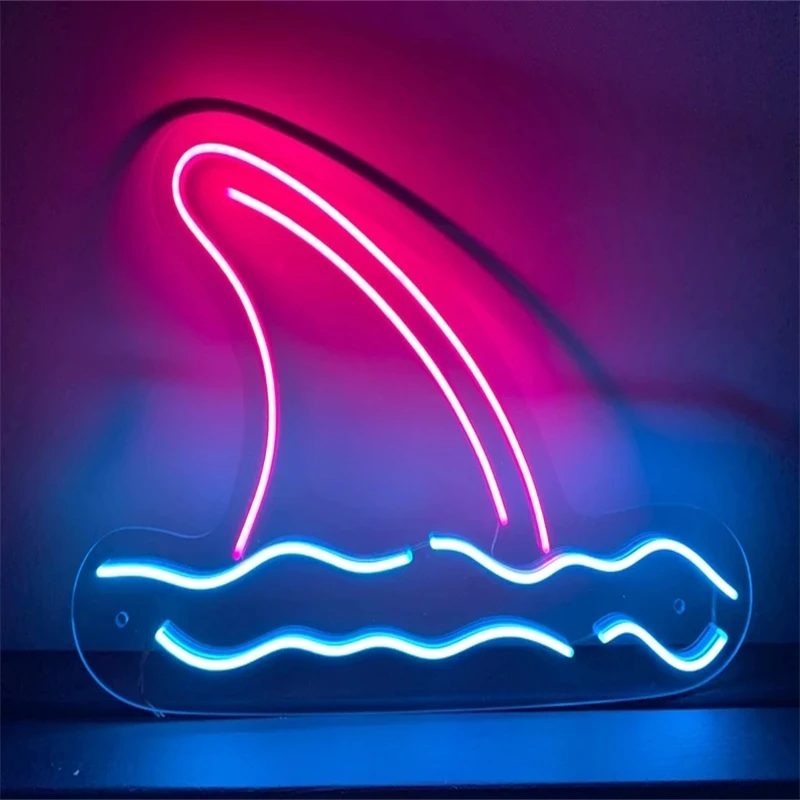 

Wanxing Shark LED Neon Sign USB Powered Lights Art Wall Decorative Night Lamps For Kids Bedroom Bar Party Game Room Arcade Decor