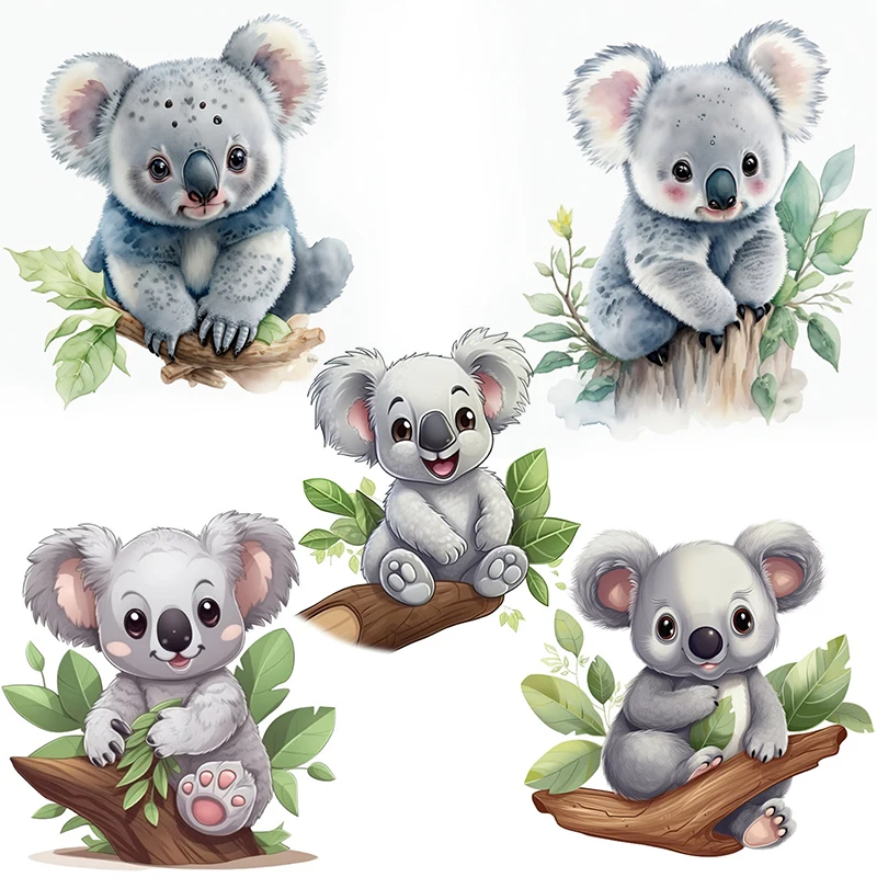 

C402#Cute Koala Wall Sticker Kids Room Background Home Decoration Mural Living Room Wallpaper Funny Decal