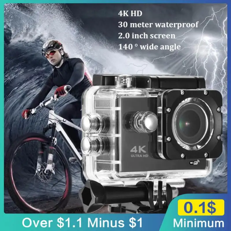 Ultra HD 4K Camera 30FPS WiFi Underwater Cameras Waterproof Helmet Bicycle Video Recording Cameras Outdoor Sport Camping
Ultra HD 4K Camera 30FPS WiFi Underwater Cameras Waterproof Helmet Bicycle Video Recording Cameras Outdoor Sport Camping