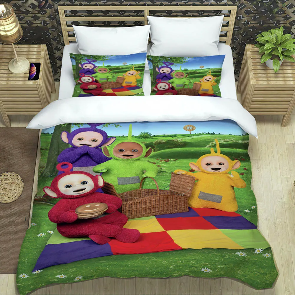 

T-Teletubbies-s cute Bedding Sets exquisite bed supplies set duvet cover bed comforter set bedding set luxury birthday gift