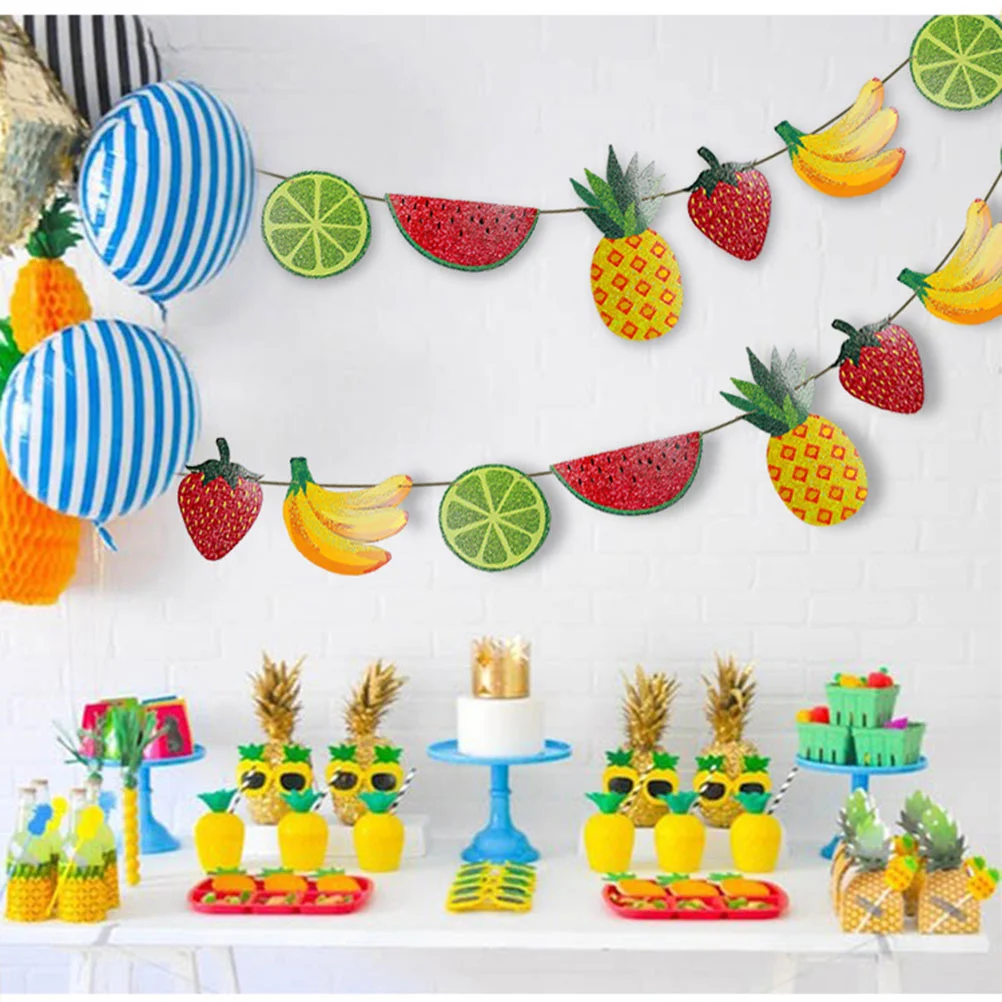 2 Pcs Flower Garlands Fruit Banner Watermelon Bunting Fruits Theme Party Summer Decor Banquet Decoration
2 Pcs Flower Garlands Fruit Banner Watermelon Bunting Fruits Theme Party Summer Decor Banquet Decoration