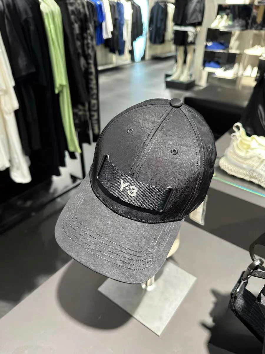 

Yohji Yamamoto Y-3 Men's Baseball Caps 2023 Summer Y3 Sunscreen Mesh Breathable Horizontal Bar Embroidered Duck Tongue Hats