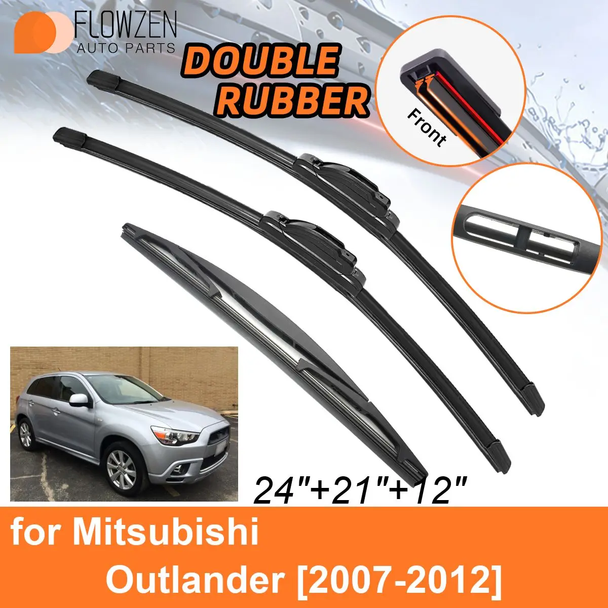 Двойные резиновые автомобильные дворники для Mitsubishi Outlander 2007-2012, передние и задние щетки, аксессуары 2007, 2008, 2009, 2010, 2011, 2012
Двойные резиновые автомобильные дворники для Mitsubishi Outlander 2007-2012, передние и задние щетки, аксессуары 2007, 2008, 2009, 2010, 2011, 2012