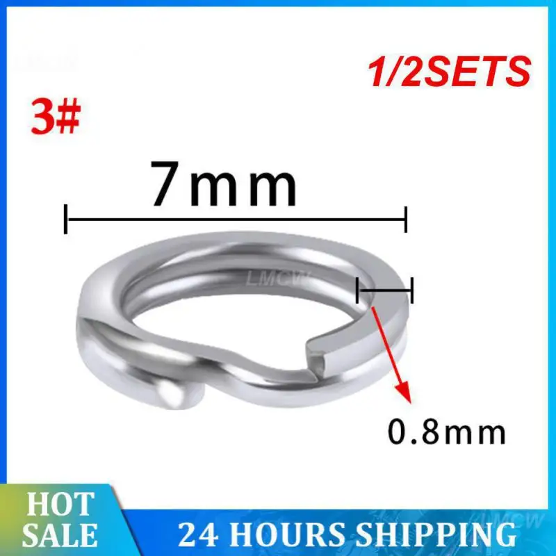 1/2SETS Fishing Split Rings Anti-damage Ring Fishing Tackle Flattening Double Circle Fishing Line Damage Prevention Ring
1/2SETS Fishing Split Rings Anti-damage Ring Fishing Tackle Flattening Double Circle Fishing Line Damage Prevention Ring