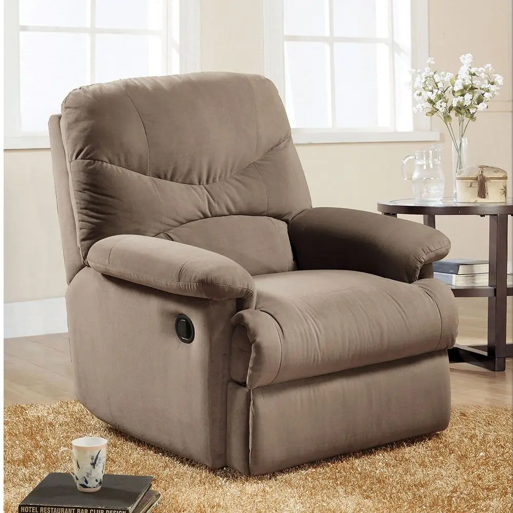 

ACME Arcadia Recliner (Motion) in Light Brown Microfiber