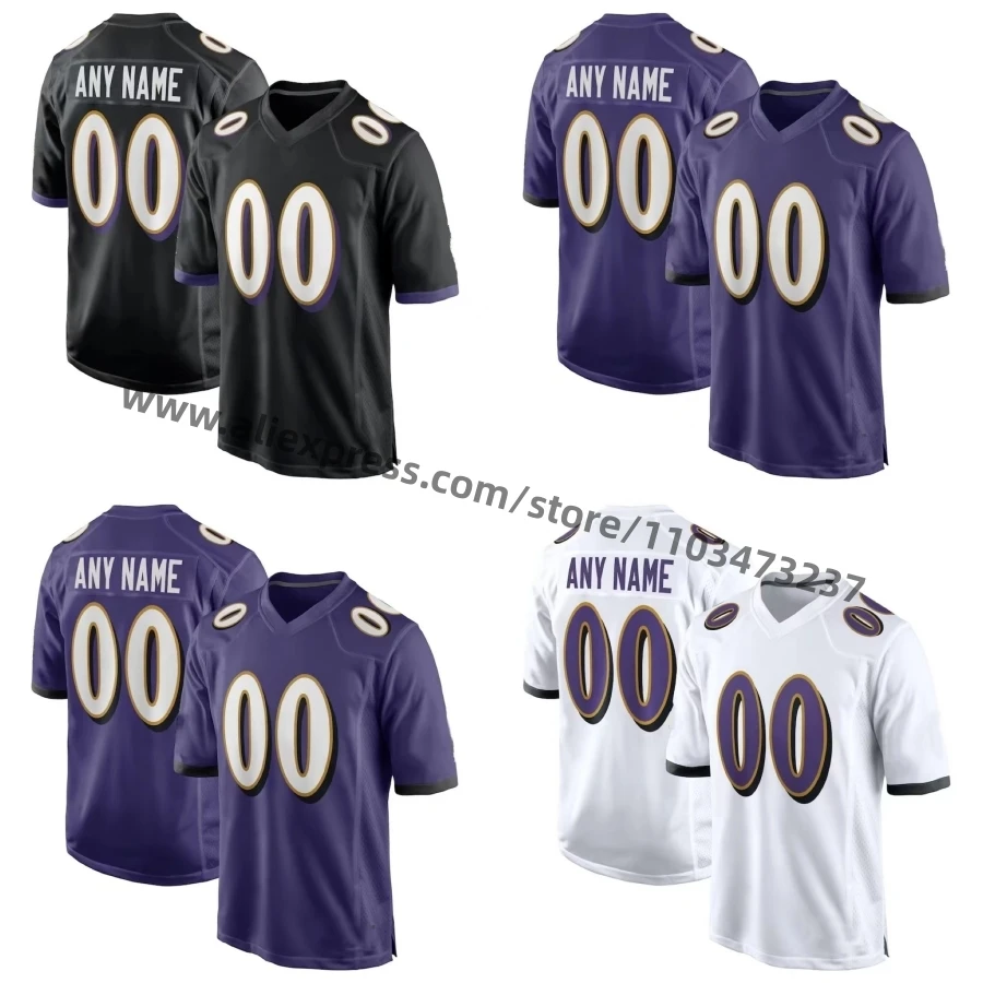 

Cheap Embroidered Baltimore America Football Jersey Name No. #8 Lamar Jackson #22 Derrick Henry Sports Shirts