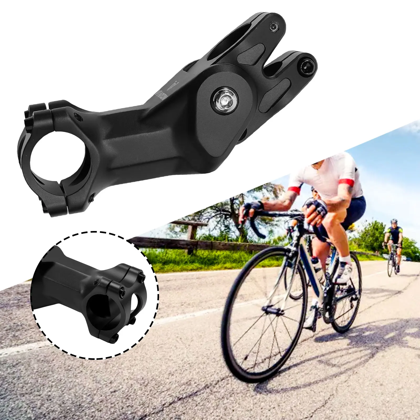 Bike Suspension Stem with Adjustable Cushioning Reducing High Frequency Vibrations 70 Shock Absorption 1 1/8in 31 8mm
Bike Suspension Stem with Adjustable Cushioning Reducing High Frequency Vibrations 70 Shock Absorption 1 1/8in 31 8mm