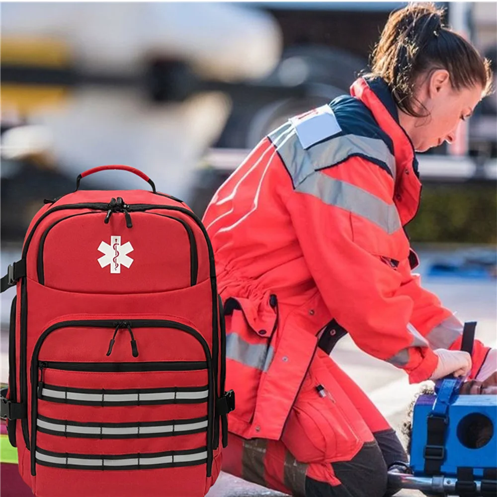 Large Capacity Outdoor First Aid Medical Shoulder Backpack Emergency Rescue Supplies Storage Bag For Daily or First-Aid Items
Large Capacity Outdoor First Aid Medical Shoulder Backpack Emergency Rescue Supplies Storage Bag For Daily or First-Aid Items