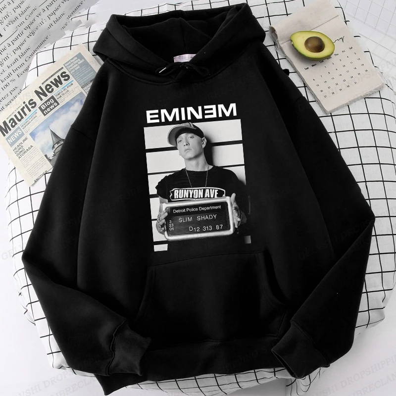 

Rapper Eminem Hooodies Print Men Women Unisex Hoodie Casual Oversized Pullover Hop Sweatshirt Fashion Clothing Tracksuits