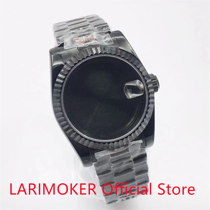 

LARIMOKE36mm/40mm sapphire glass black PVD watch case fit NH35 NH36 ETA2824 2836 Miyota 8205 8215 DG2813 3804 PT5000 movement