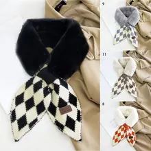 Soft Fluffy Neck Warm Leaf Rhombus Pattern Neckerchief Leopard Print Scarf Faux Rabbit Fur Cross Scarves Collar Thick Shawl Wrap
Soft Fluffy Neck Warm Leaf Rhombus Pattern Neckerchief Leopard Print Scarf Faux Rabbit Fur Cross Scarves Collar Thick Shawl Wrap