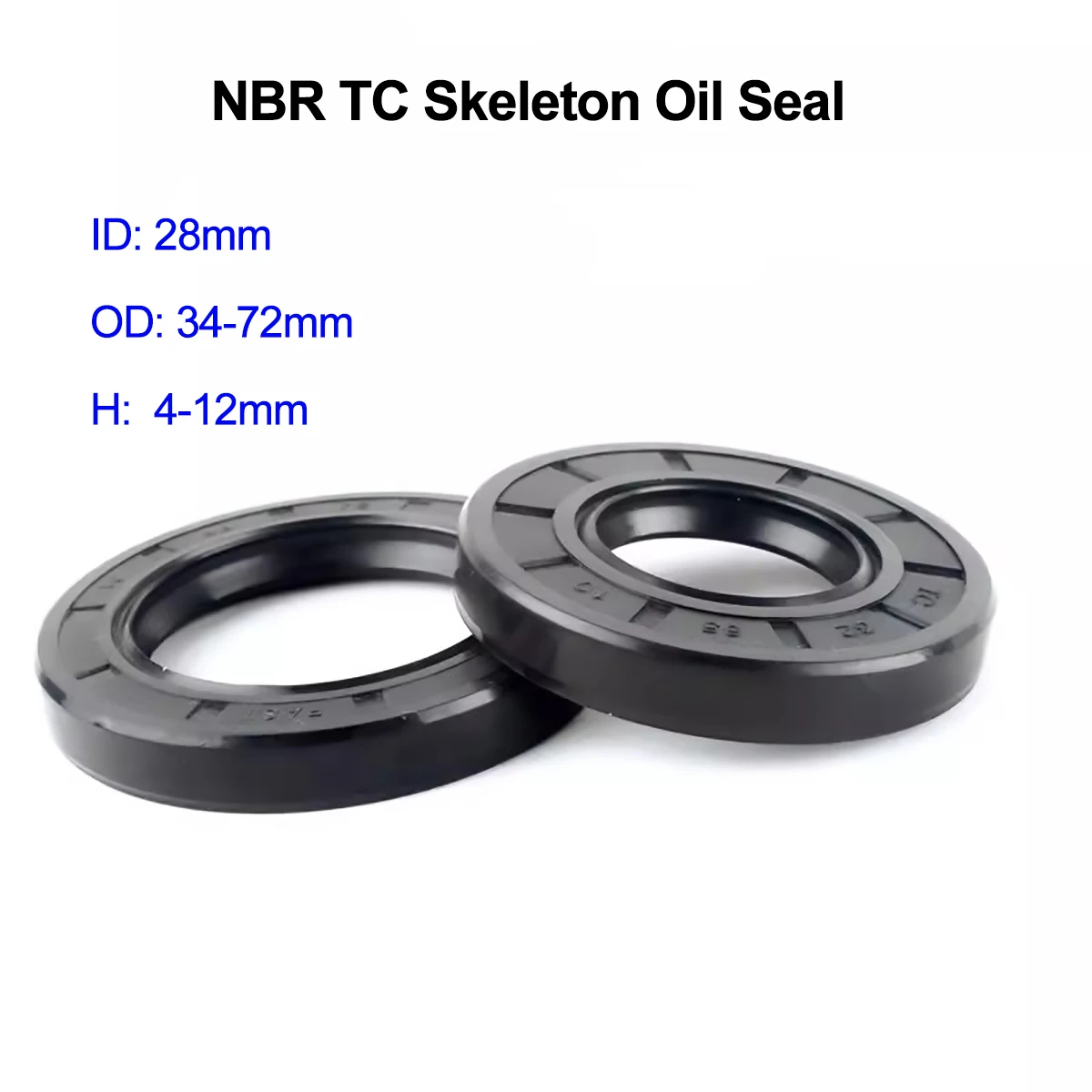 

5/10Pcs Black NBR TC/FB/TG4 Skeleton Oil Seal ID 28mm OD 34-72mm Thickness 4-12mm Nitrile Butadiene Rubber Gasket Sealing Rings
