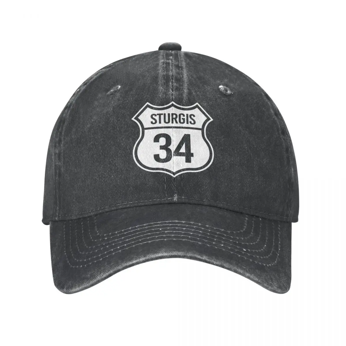 

Sturgis South Dakota - Highway 34 Baseball Cap cowboy hat Peaked cap Cowboy Bebop Hats Men and women hats