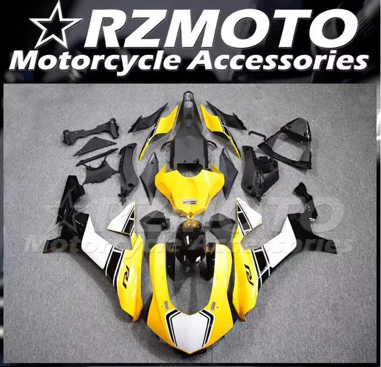 

Комплект обтекателей для мотоцикла из АБС-пластика, 4 подарка, подходит для YAMAHA YZF- R1 2015 2016 2017 2018 15 16 17 18, кузов черного и желтого цвета на заказ