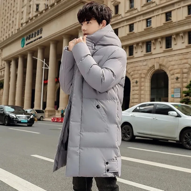 2023 Warm Hooded Mid-length Jacket Mens Casual Zip Up Cotton Padded Jacket Overcoat Autumn Winter Windbreaker Coats Men Clothing
2023 Warm Hooded Mid-length Jacket Mens Casual Zip Up Cotton Padded Jacket Overcoat Autumn Winter Windbreaker Coats Men Clothing