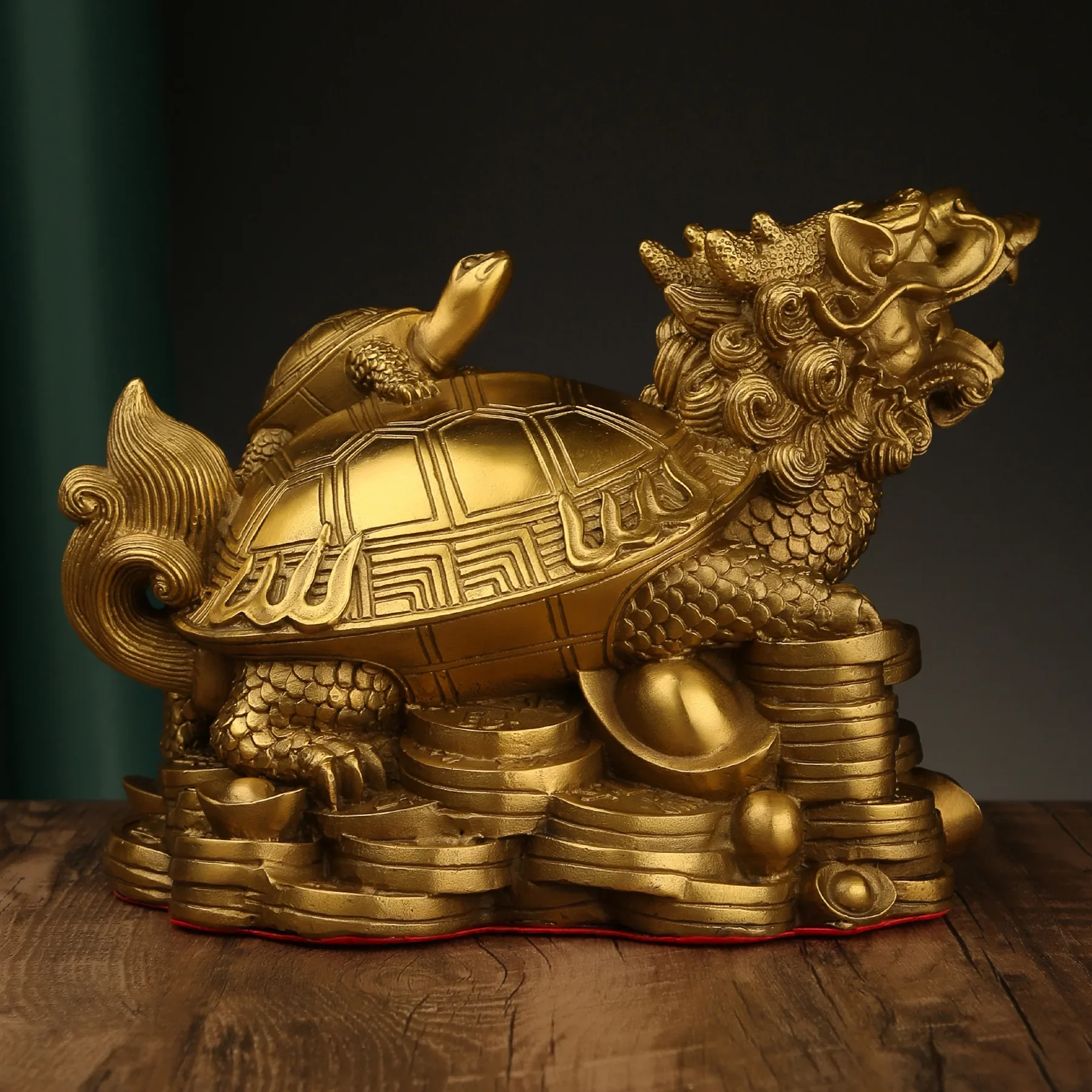 China Fengshui Brass Dragon Turtle Tortoise Wealth Lucky Statue Metal Crafts Home Decorations Gift Metal Handicraft
China Fengshui Brass Dragon Turtle Tortoise Wealth Lucky Statue Metal Crafts Home Decorations Gift Metal Handicraft
