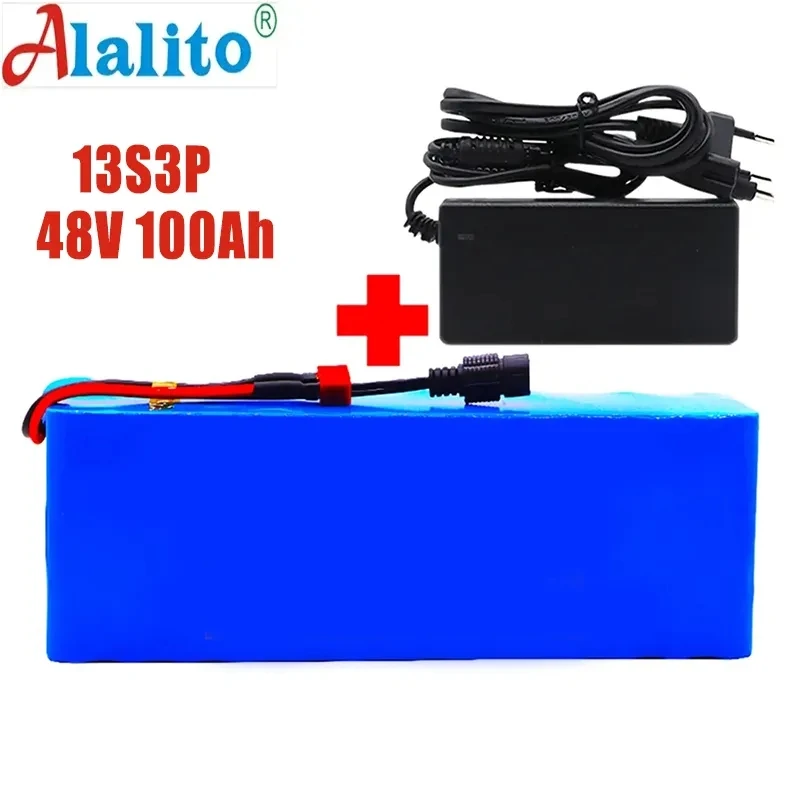 13S3P 48V 100000mAh 100Ah Lithium-ion Battery Pack with 1000W BMS for 54.6V E-bike Electric Bicycle Scooter
13S3P 48V 100000mAh 100Ah Lithium-ion Battery Pack with 1000W BMS for 54.6V E-bike Electric Bicycle Scooter