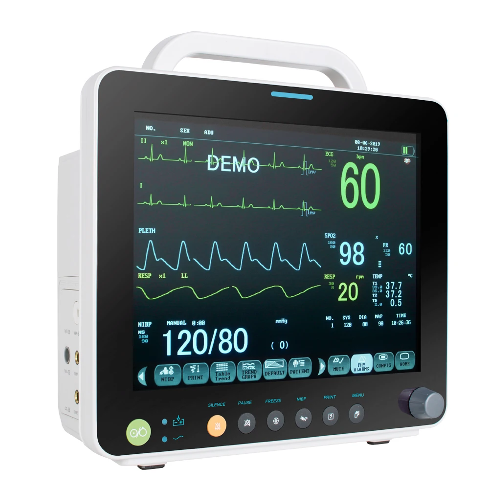 Stay Connected to Your Vital Signs with 12 Inch Portable Patient Monitor - 6 Parameter ICU CCU Vital Signs Machine
Stay Connected to Your Vital Signs with 12 Inch Portable Patient Monitor - 6 Parameter ICU CCU Vital Signs Machine