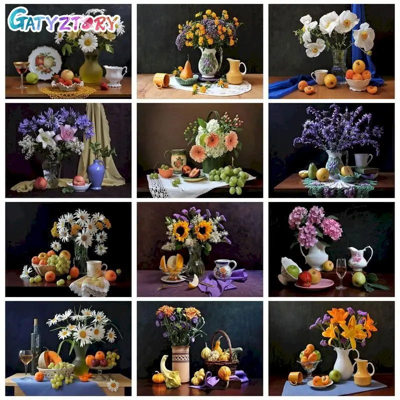GATYZTORY Flowers Vase Coloring By Numbers Painting Set Oil Paints 40*50 Picture By Numbers Photo New Design Handiwork
GATYZTORY Flowers Vase Coloring By Numbers Painting Set Oil Paints 40*50 Picture By Numbers Photo New Design Handiwork