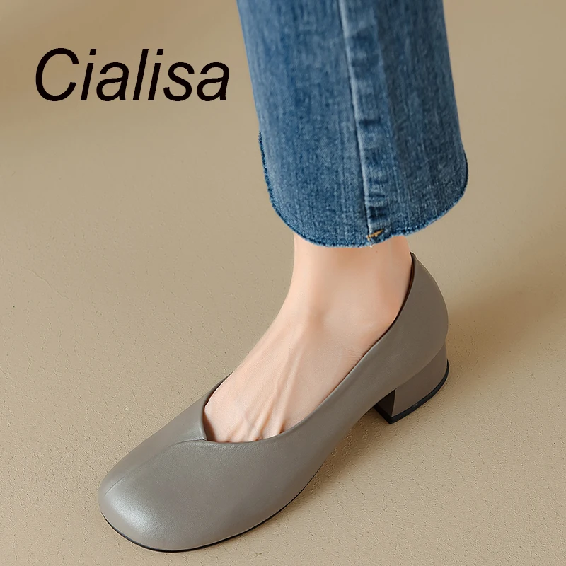 Cialisa Real Leather Women Shoes Round Toe Fashion Pumps 2023 Autumn New Handmade Daily Dress Mid Heels Lady Footwear Black Grey
Cialisa Real Leather Women Shoes Round Toe Fashion Pumps 2023 Autumn New Handmade Daily Dress Mid Heels Lady Footwear Black Grey