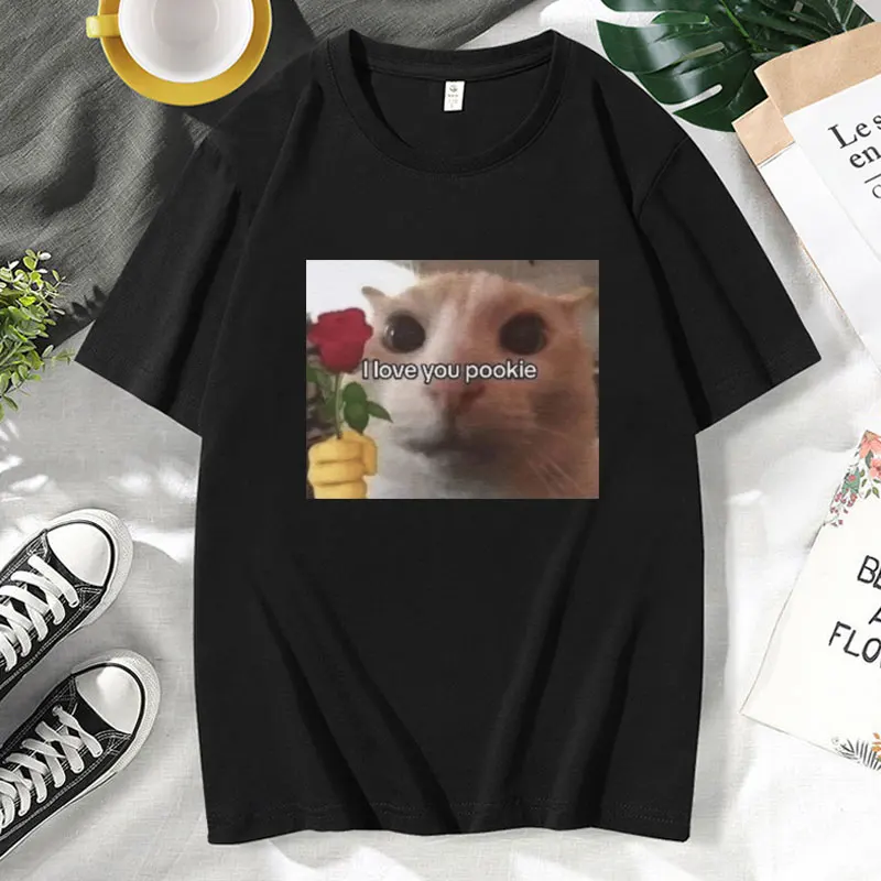 I Love You Pookie T Shirt Unisex Funny Cat Graphic T Shirts Summer Fashion Casual Oversized T-shirt Short Sleeve Men Women's Tee
I Love You Pookie T Shirt Unisex Funny Cat Graphic T Shirts Summer Fashion Casual Oversized T-shirt Short Sleeve Men Women's Tee
