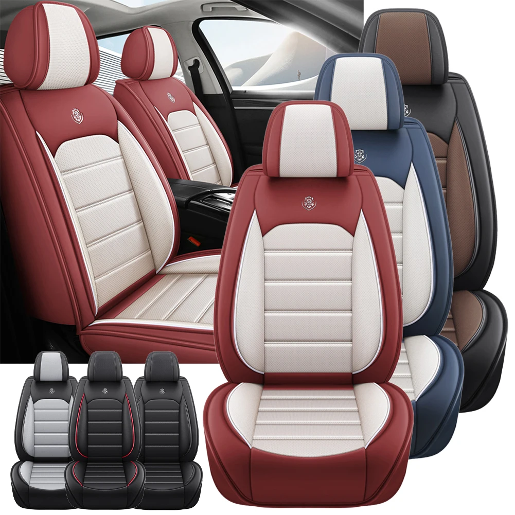 

Universal Car Seat Covers Hot selling PU Leather Front&Rear Split Bench Protector Four Season Fit Most Car SUV Car Accessories