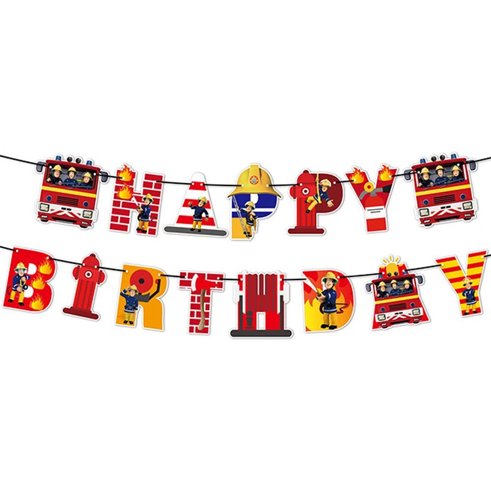 1Set/lot Firefighter Theme Bunting Happy Birthday Flags Decorations Fireman Hanging Banner Baby Shower Events Party Supplies
1Set/lot Firefighter Theme Bunting Happy Birthday Flags Decorations Fireman Hanging Banner Baby Shower Events Party Supplies