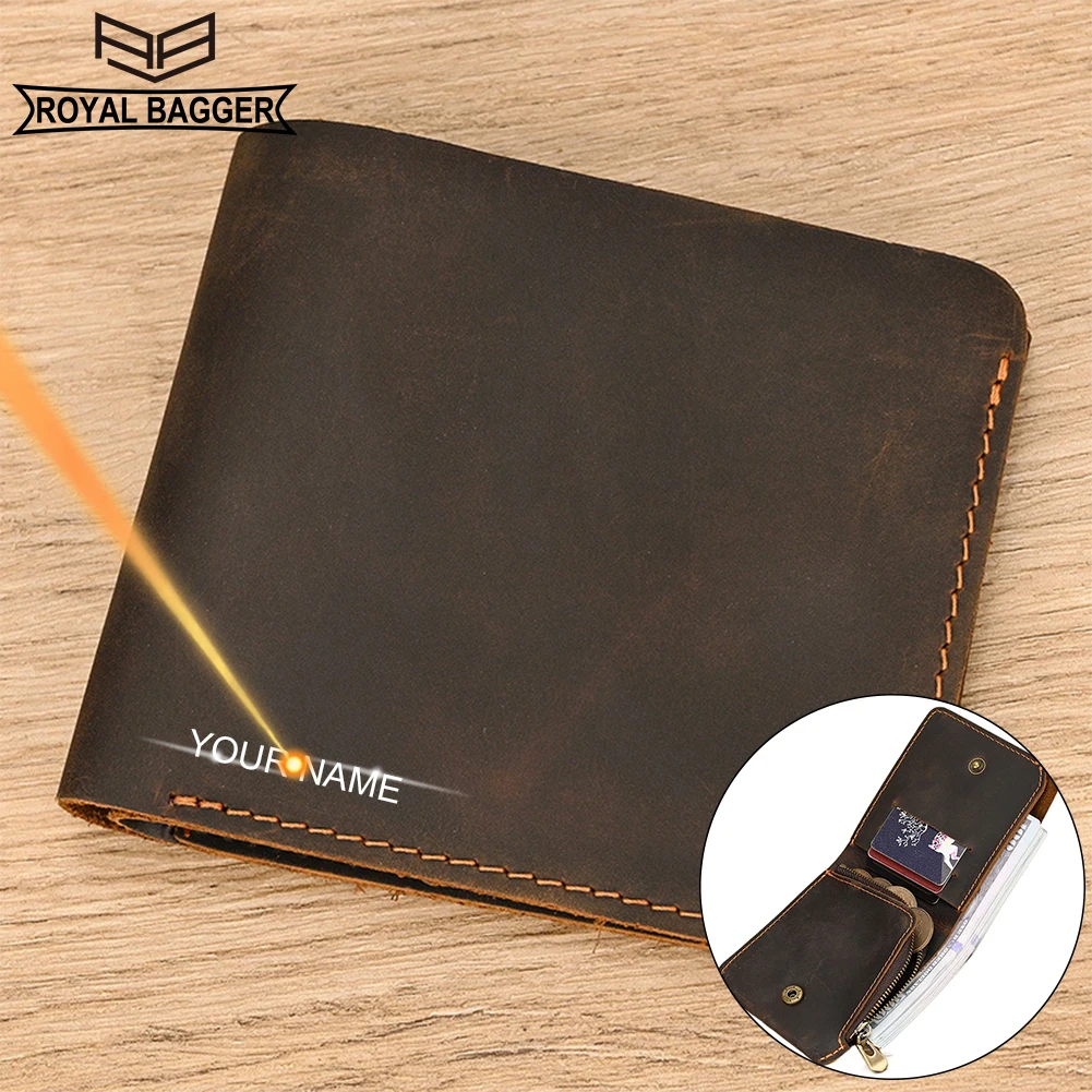 Royal Bagger Retro Short Wallets Zip Coin Purse for Men Genuine Cowhide Card Holder Crazy Horse Leather Man Bifold Wallet 9304
Royal Bagger Retro Short Wallets Zip Coin Purse for Men Genuine Cowhide Card Holder Crazy Horse Leather Man Bifold Wallet 9304