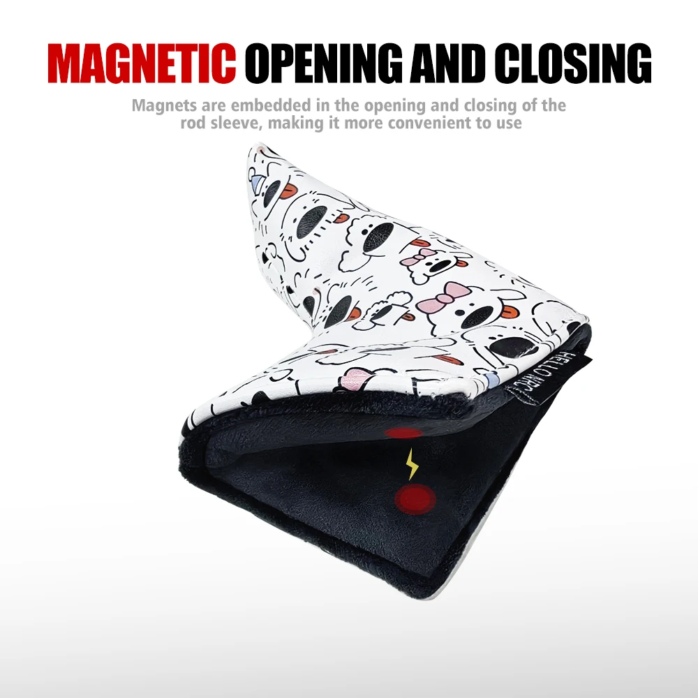 Golf Blade Putter Cover Line Dog Style Magnetic Close Golf HeadCover Golf Club Protective Set Golf Supplies Drop Shipping Golf Blade Putter Cover Line Dog Style Magnetic Close Golf HeadCover Golf Club Protective Set Golf Supplies Drop Shipping