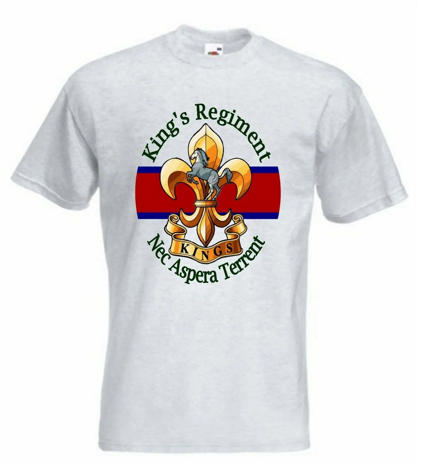 

British Army Infantry Regiment King's Regiment T Shirt. Short Sleeve 100% Cotton Casual T-shirts Loose Top Size S-3XL