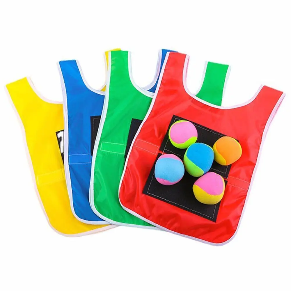 

Kids Outdoor Sport Game Props Vest Sticky Jersey Vest Game Vest Waistcoat With Sticky Ball Throwing Toys For Children Sports Toy