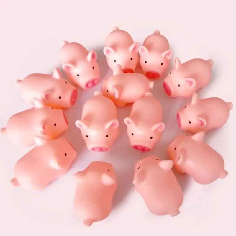 

2pcs/lot New cute 5cm Dog Toys pink Screaming Rubber pig Pet toys Squeak Squeaker Chew Gift home decorations