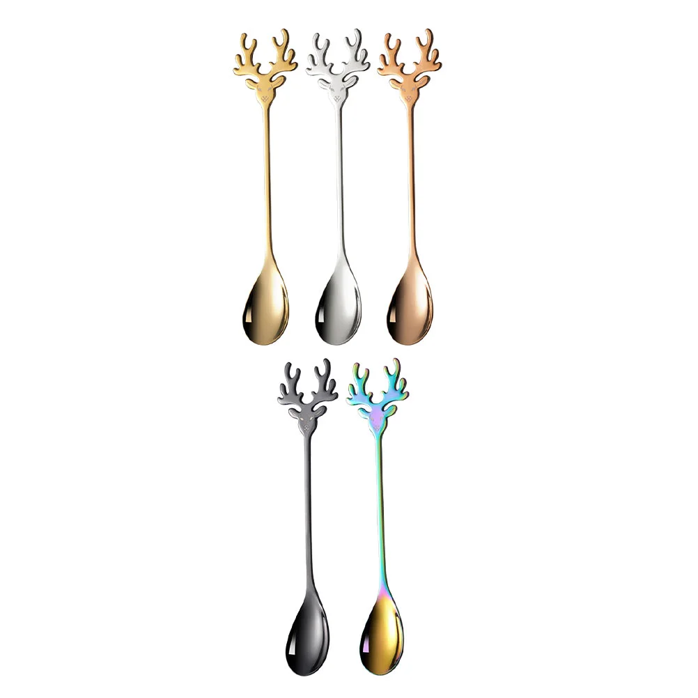 5 Pcs Flatware Stainless Steel Spoon Dessert Scoops Christmas Spoons Mixing Home Tableware Stirring Couple Lovers
5 Pcs Flatware Stainless Steel Spoon Dessert Scoops Christmas Spoons Mixing Home Tableware Stirring Couple Lovers