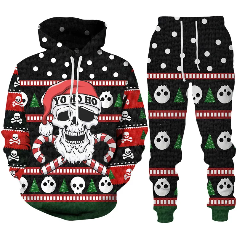 New 3D Printing Christmas Skull Fashion Men Women Tracksuits Crewneck Hoodies+pants Plus Size S-7XL Harajuku
New 3D Printing Christmas Skull Fashion Men Women Tracksuits Crewneck Hoodies+pants Plus Size S-7XL Harajuku